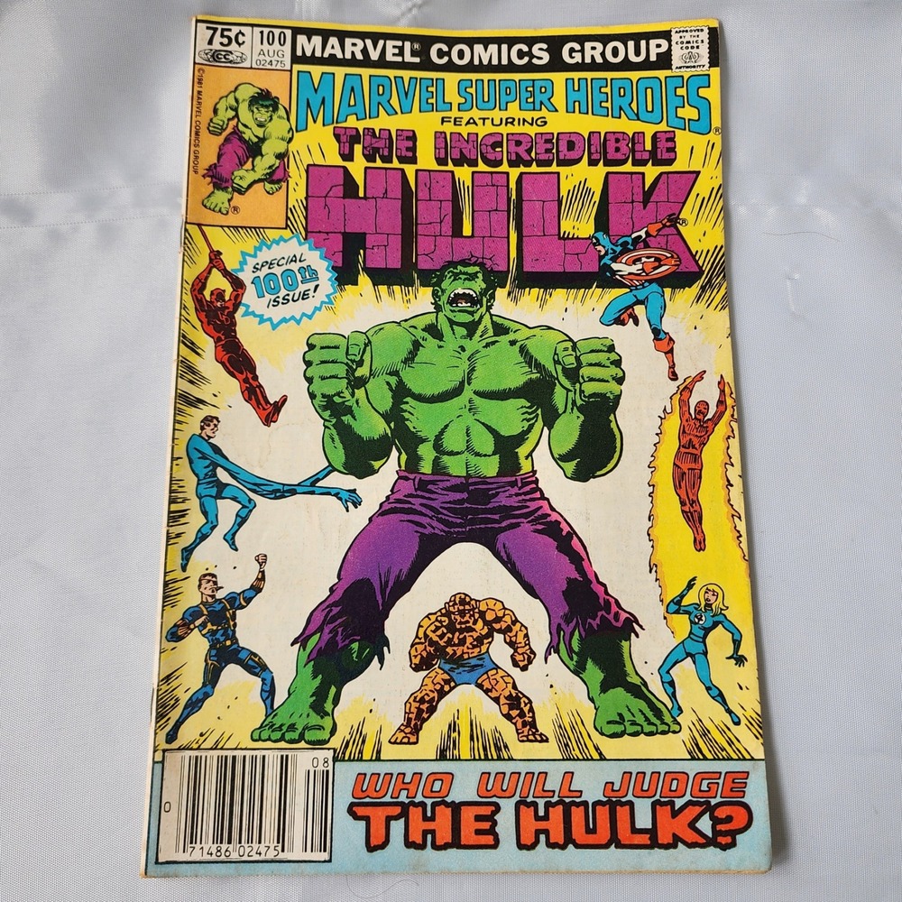Marvel Super Heroes Incredible Hulk #262 Comic Book 1981 100th Issue News Stand